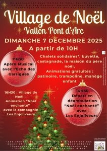 Affiche ouverture du village de Noël