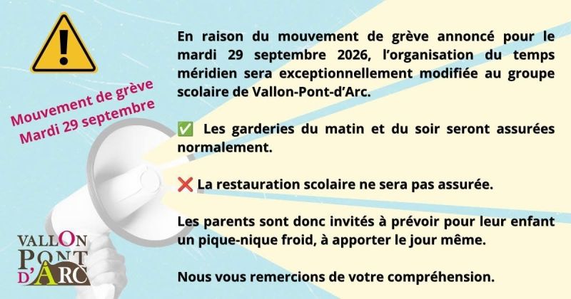 Mouvement de Grève - MARDI 24 SEPTEMBRE
