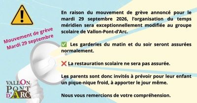 Mouvement de Grève - MARDI 24 SEPTEMBRE